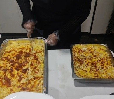 lasagna mixta de pollo y carne
